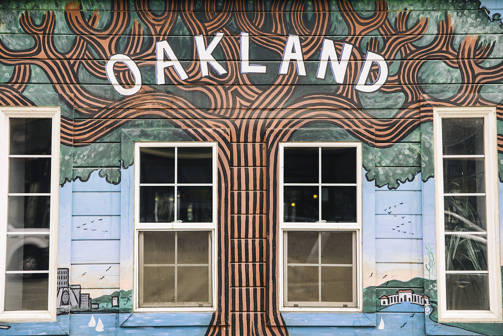 Oakland tree street art
