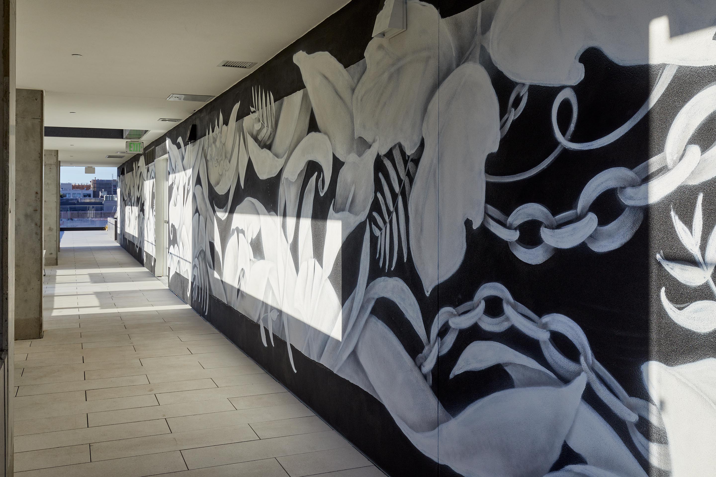 5th Floor Terrace Mural | ZO Oakland Apartments